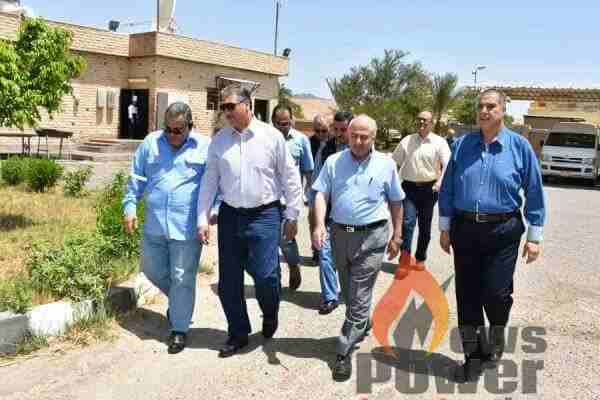 المهندس علاء البطل رئيس عجيبة يقوم باول زيارة ميدانية لموقع حقول الاشرفي لمتابعة سير العمل