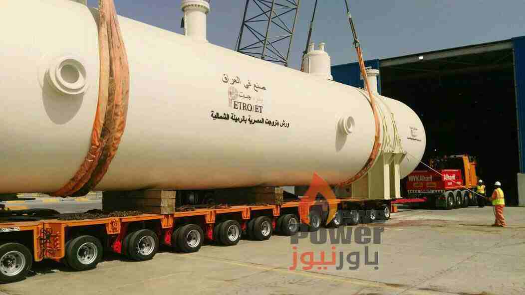ورش بتروجت بالعراق تنجح فى الانتهاء من تصنيع خزان الغاز المسال ‪LPG Bullet‬ بإجمالى 220 طن