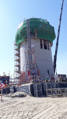 باور نيوز يرصد بالصور تطور انشاءات مدخنة محطة الوليدية البخارية الجديدة لشركة اوراسكوم للانشاءات