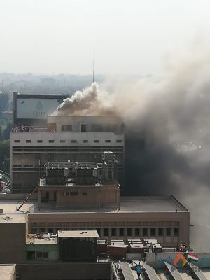 عاجل الآن .. حريق هائل بمبنى هيئة كهرباء الريف بالعباسية .. والخطر يحاصر وزارة الكهرباء