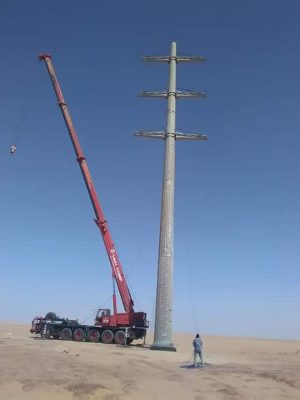 اخر تطورات خط ميت بلاط شرق العوينات .. كهروميكا تحقق 90% تركيبات و50% شد الموصلات وتسارع بتنفيذ الابراج البول