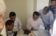 بالصور .. إجراء التحليل للكشف عن المخدرات لمنطقة كهرباء مصر الوسطي
