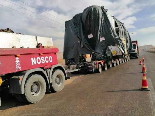 وصول غلايتين لمشروع توسعات معمل تكرير اسيوط CCR ووحدة معالجة النافتا