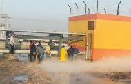 صور لواقعة تسريب غاز البروبان من خط بتروجاس بعد السيطرة على الموقف