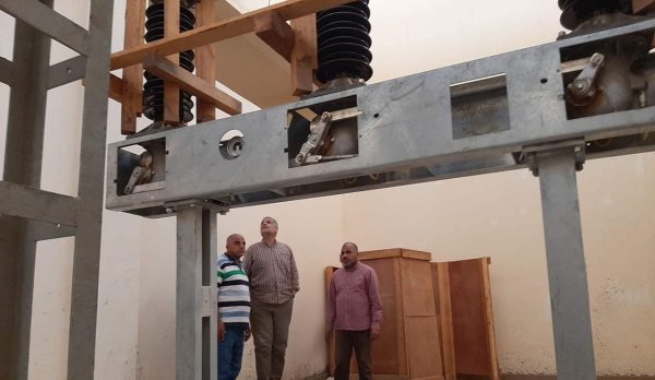 رئيس قطاع شبكات المنيا يتفقد محطة محولات أسمنت أسيك جهد 66 / 11 KV تمهيداً لاطلاق التيار