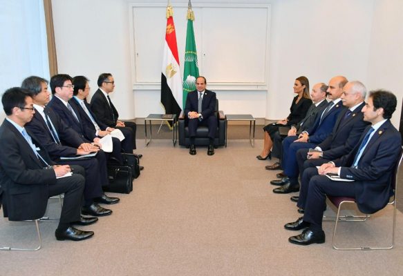 الرئيس السيسى يستقبل رئيس شركة ماروبينى لبحث مشروعاتها فى مجال الطاقة فى مصر وعرض الفرص الاستثمارية
