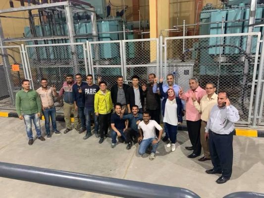 انبلوم وتبيا يضعان الجهد علي مهمات محطة محولات شرق دمياط الجديدة