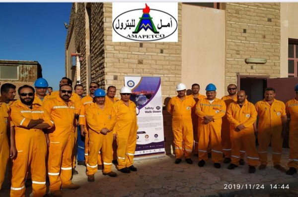المهندس حمدي عثمان يطلق مبادرة السلامة المهنية لليوم الثاني داخل كافة مواقع شركة امل للبترول