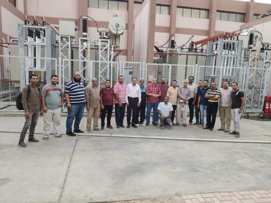 بالصور .. XD اجيماك تنجح في وضع الجهد على معدات محطة محولات القوصية باسيوط جهد 66 KV