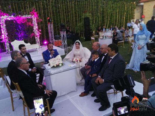 قيادات وزارة الكهرباء تشارك الان العضو المتفرغ للشئون المالية بنقل الكهرباء حفل زفاف نجلته