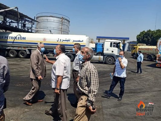 تنفيذ تجربة إخماد حريق بمستودع مصر للبترول بمحافظة اسيوط خلال زيارة مفاجئة للجنة مراجعة اشتراطات السلامة والأمان