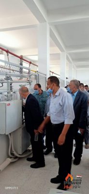 بالصور ..اتاسكو ترافق رئيس منطقة القناة فى زيارته التفقدية لمشروع محطة محولات المُلاك استعداداً لوضع الجهد