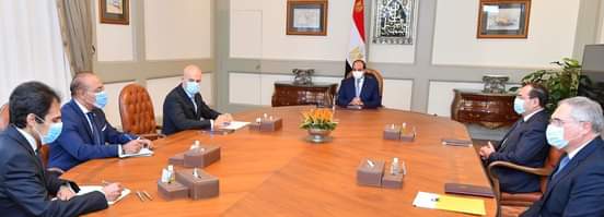 الرئيس السيسي يستقبل رئيس ايني الايطالية لمتابعة نشاط الشركة في مصر بمجال التنقيب والاستكشاف بحضور الملا