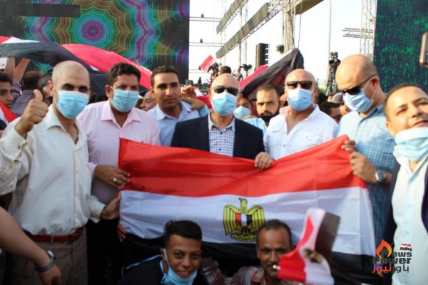 بتروسبورت تشارك بمسيرة لدعم القيادة السياسية من اجل الوطن ومستقبل افضل للبلاد