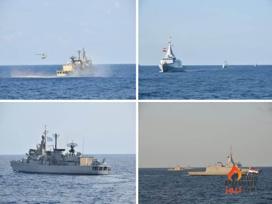 القوات البحرية المصرية واليونانية تنفذان تدريباً بحرياً عابراً ببحر إيجه ...