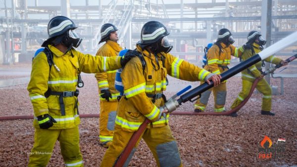 بالصور .. ايثيدكو تجرى بنجاح تجربة حريق وهمى