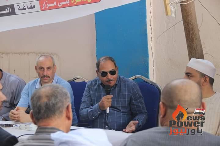 عادل البهنساوى يواصل حشد اهالى مركز بنى مزار للوقوف خلف النائب ايهاب عبدالعظيم ابن قطاع البترول