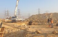جيزة مصر :  العمل يسير على قدم وساق لإنهاء  خط ربط   بدر 1_ الشروق جهد 220 KV