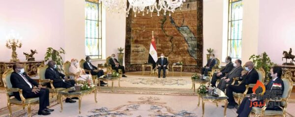 الرئيس السيسى يبحث مع رئيس الوزراء السوداني الجهود المشتركة بين مصر والسودان تجاه قضية سد النهضة
