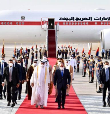 الرئيس السيسي: بحثت مع اخي محمد بن زايد العديد من القضايا الإقليمية والدولية المشتركة
