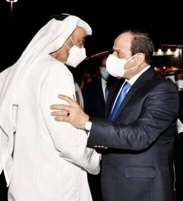 سمو الشيخ محمد بن زايد آل نهيان يهنئ الرئيس السيسي بمناسبة عيدالفطر