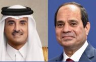 الرئيس السيسى يتبادل التهنئة بعيد الفطر مع امير قطر