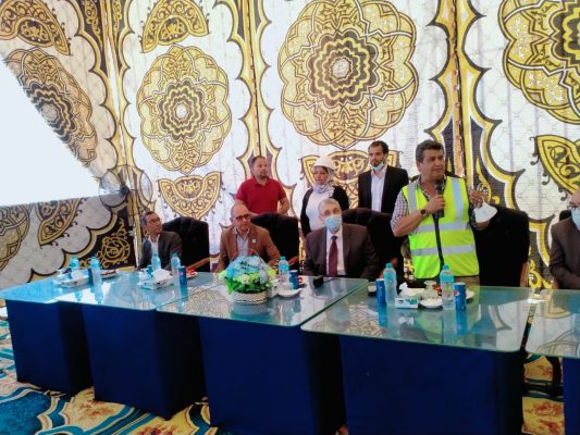 شاكر يشهد احتفالية قرب انتهاء الاعمال بتعارضات محور التعمير الدولي ومدكور يطلق الجهد قبل وصول الوزير