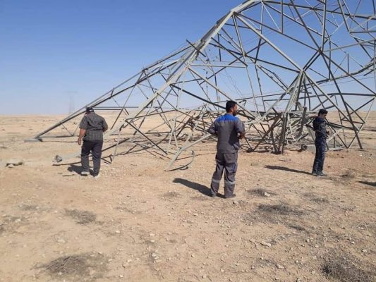 وزارة الكهرباء العراقية : تفجير خط 