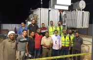 وضع الجهد على المحطة المتنقلة المغذية لمحطة بحر البقر بالتعاون مع مدكور