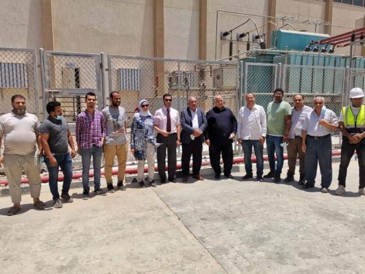 عاجل .. اطلاق الجهد علي محطة محولات اسكان الجمعيات بحضور قيادات اجيماك ونقل الكهرباء