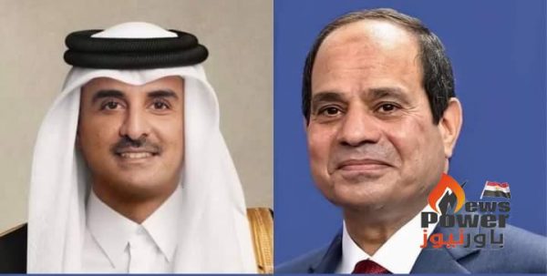 الرئيس السيسي يتبادل التهنئة مع الشيخ تميم بن حمد أمير دولة قطر بمناسبة عيد الاضحي المبارك