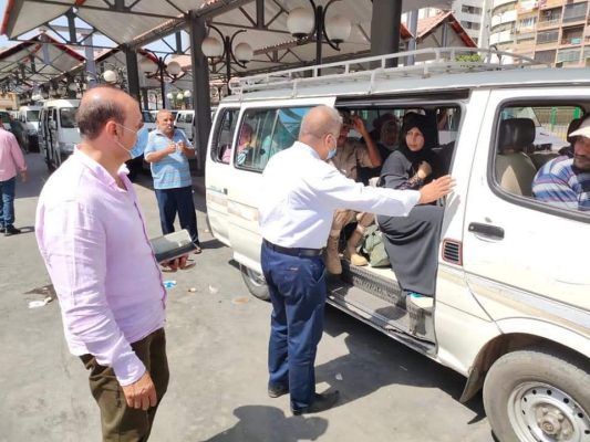 جولات علي مواقف سرفيس ميدان الجيزة وشوارع النيل والبحر الأعظم وخاتم المرسلين لمتابعة الالتزام بالتعريفات المحددة لخطوط السير