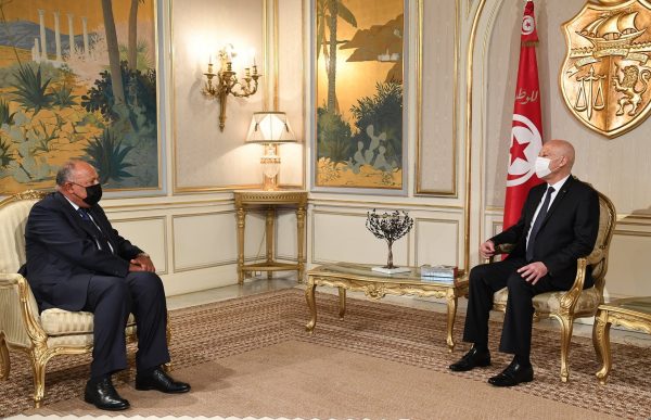 الرئيس التونسي يستقبل وزير الخارجية المصري بقصر قرطاج