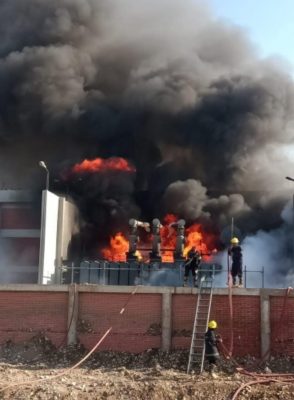 السيطرة على حريق محدود بمحطة المحولات الكهربائية بميناء شرق بورسعيد