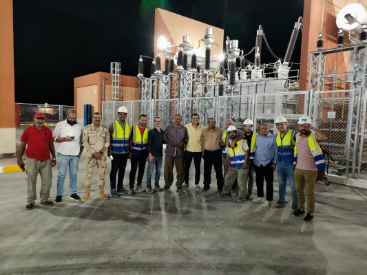 عاجل .. نقل الكهرباء تنجح في وضع الجهد على محطة محولات العوينات الجديدة جهد ٢٢٠/٦٦/٢٢ ك.ف مع تحالف انبلوم / تيبيا/هيوسونج