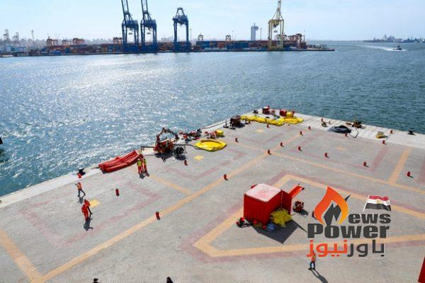 بتروسيف بالتعاون مع ميناء الإسكندرية يقومان بتنفيذ التجربة العملية الإستراتيجية على مكافحة التلوث البحري بالزيت بالبحر المتوسط