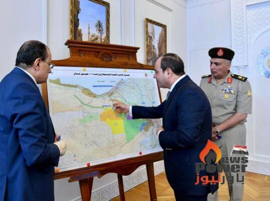 الرئيس السيسى يتابع مستجدات المشروع الزراعى العملاق بالدلتا الجديدة
