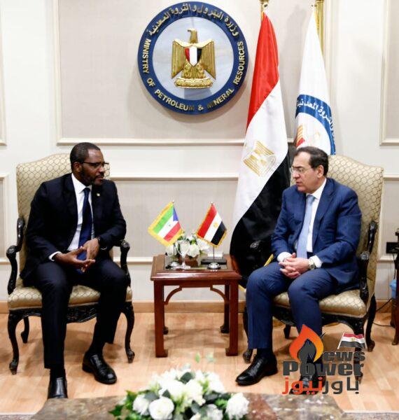 الملا يبحث مع وزير المعادن والهيدروكربونات بغينيا الاستوائية تفعيل مذكرات تفاهم مع عدد من الشركات المصرية لتنفيذ مشروعات بترولية جديدة بغينيا