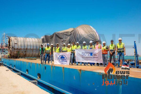 ميناء العريش بالمنطقة الاقتصادية يستقبل أول سفينة حمولات ثقيلة لمعدات محطة كهرباء العريش