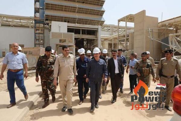 بالصور .. وزير الكهرباء العراقي يتفقد اعمال الصيانة بمحطة توليد كهرباء صلاح الدين الحرارية