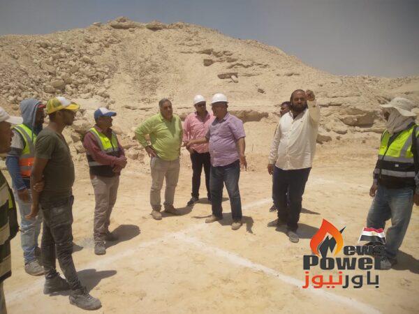 هاى تاور وخلية نحل لإنجاز عملية تعديل مسار الخط الكهربائي ١٥ مايو / الرخام والجرانيت جهد ٢٢٠ ك.ف