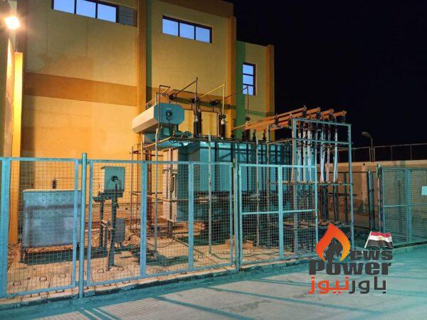 نقل الكهرباء تضع الجهد على محطة محولات طما جهد 66/11ك.ف