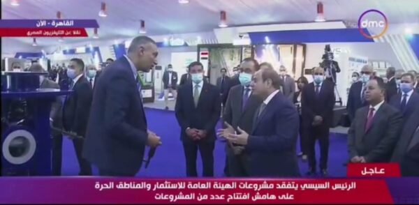 خلال زيارته لجناح الشركة .. الرئيس السيسى يشيد بمصنع الشركة المصرية الألمانية للمضخات