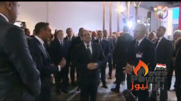 احمد محسن يستقبل الرئيس السيسى خلال زيارته جناح شركة الجيزة لصناعة الكابلات