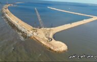 تصوير جوي لأعمال مشروع حاجز الأمواج الشرقي الجديد لميناء دمياط