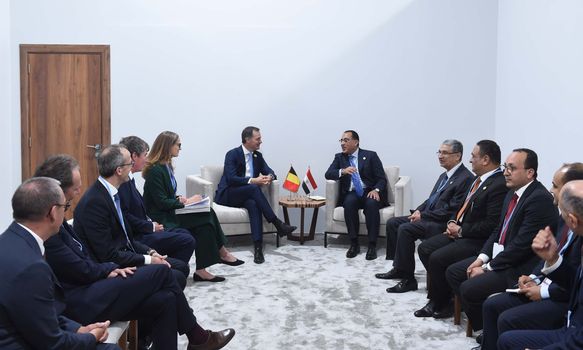 رئيس الوزراء يلتقى ممثلى تحالف بلجيكي للشركات المتخصصة فى مجال الطاقة والهيدروجين الأخضر بحضور نظيره البلجيكى