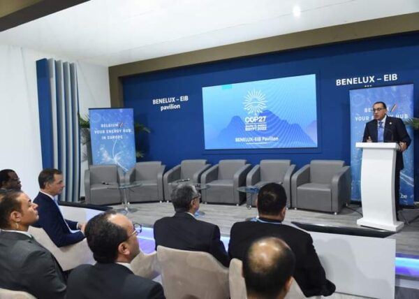 رئيس الوزراء يشارك في منتدى أعمال بلجيكي مصغر بالجناح البلجيكي على هامش فعاليات قمة المناخ