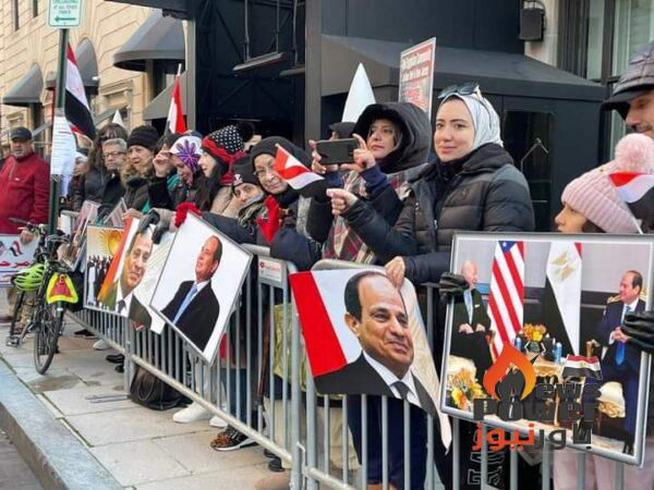 الرئيس السيسي يشكر الجالية المصرية بأمريكا علي حفاوة الإستقبال