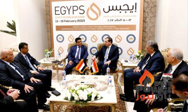 الملا يستقبل وزير النفط اليمنى على هامش ايجبس 2023