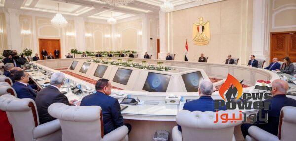 الرئيس السيسى يجتمع بأعضاء الحكومة بمقر القيادة الاستراتيجية  بالعاصمة الإدارية الجديدة